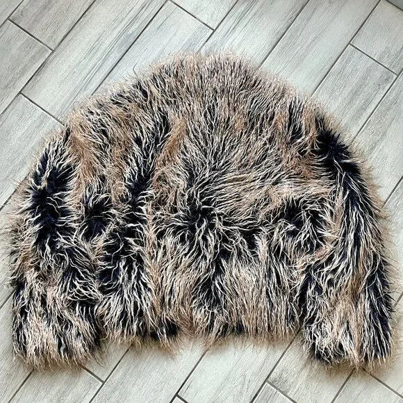 Free People Ombre All Night Faux Fur Jacket - NEW - Picture 4 of 14